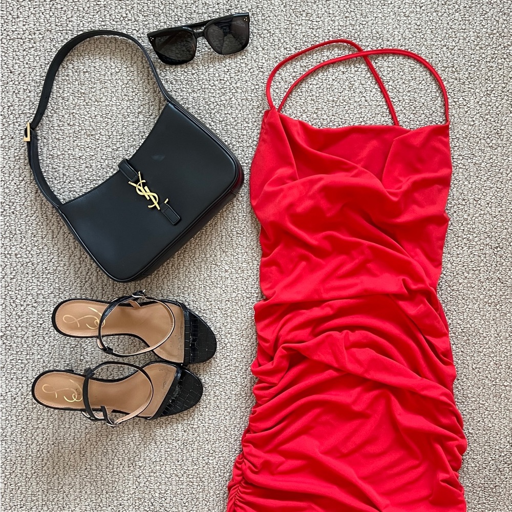 Zara sexy Red Dress backless
